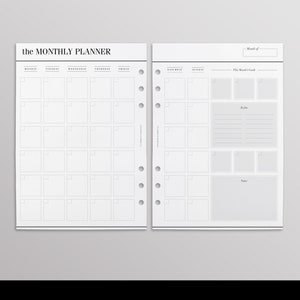 PRINTED MO2P Productivity Edition Monthly Planner Inserts 