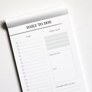 To Do List Notepad / Daily Planner Desk Pad / A5 Desk Planner, Work To Dos / Productivity Planner / Planner Accessories for Home Office