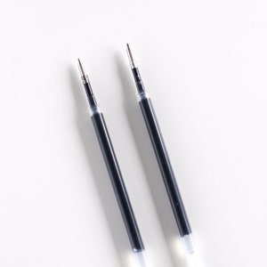 Black Pen Ink Refill Cartridges to fit the Crossbow Planner Co. Brass Pen | Rollerball gel ink 0.5mm | Set of 2