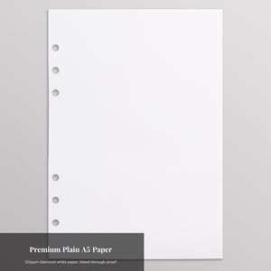 Papier A5 uni 120 g/m², papier d'imprimante A5 de qualité supérieure, papier pour agenda A5 de haute qualité, recharges pour agenda A5, papier d'imprimante pour documents imprimables