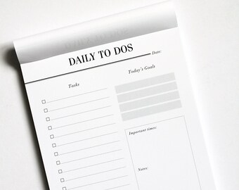 To Do List Notepad / Daily Planner Desk Pad / A5 Desk Planner, Work To Dos / Productivity Planner / Planner Accessories for Home Office