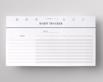 PRINTED Monthly Habit Tracker Personal Size | Printed Personal Planner Inserts | Habit Checklist for Filofax Personal | Productivity planner