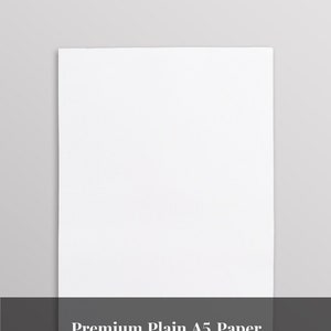 Plain A5 Paper 120gsm, Premium Printer Paper A5, High Quality A5 Planner Paper, A5 Planner Refills, Planner Printer Paper for Printables