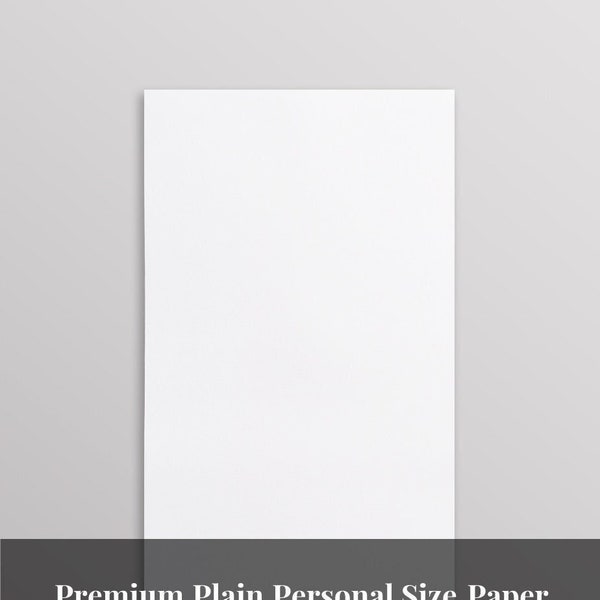 Plain Filofax Personal Size Paper 120gsm, Premium Paper, 6-Hole Punched or Unpunched, Filofax Personal Planner Refills, Ideal for Printables