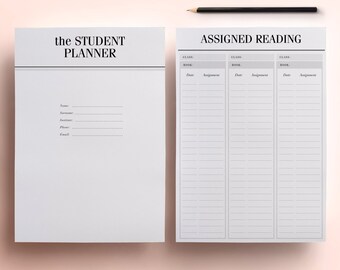 student planner printable etsy
