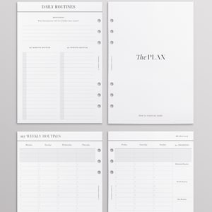 PRINTED Goal Planner Inserts Bundle - 12 Month Goal Setting Workbook | A5 Yearly Goals, Breakdowns and Monthly Goal Trackers | 64 Pages image 8