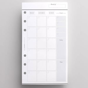 Gedruckte MO2P Produktivitätsausgabe | Gedruckte Einlagen im persönlichen Format | Monatsplaner-Einlagen | Monat auf zwei Seiten | Gedruckte persönliche Planer Bild 4