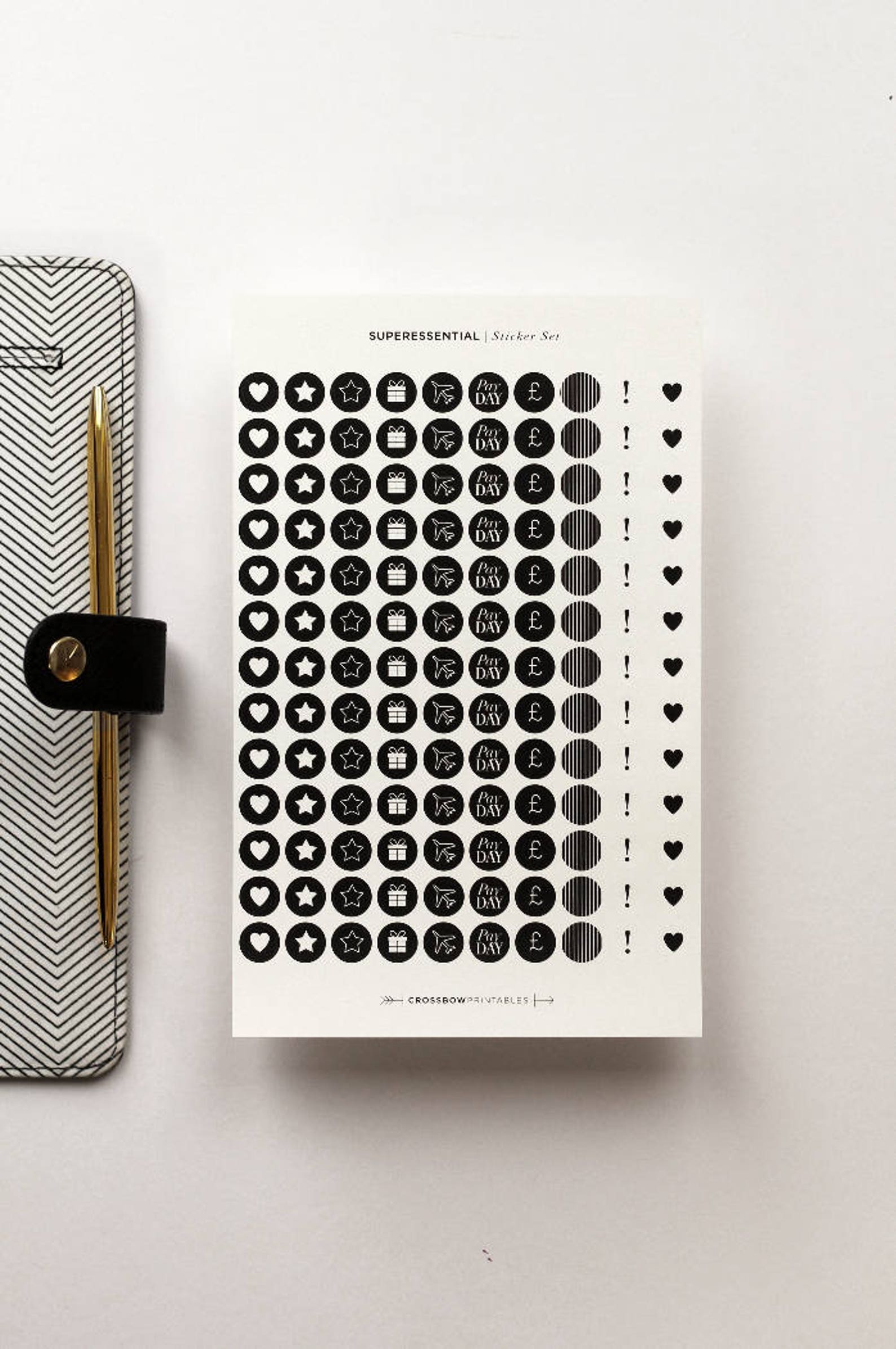 Free Printable Planner Stickers Black And White