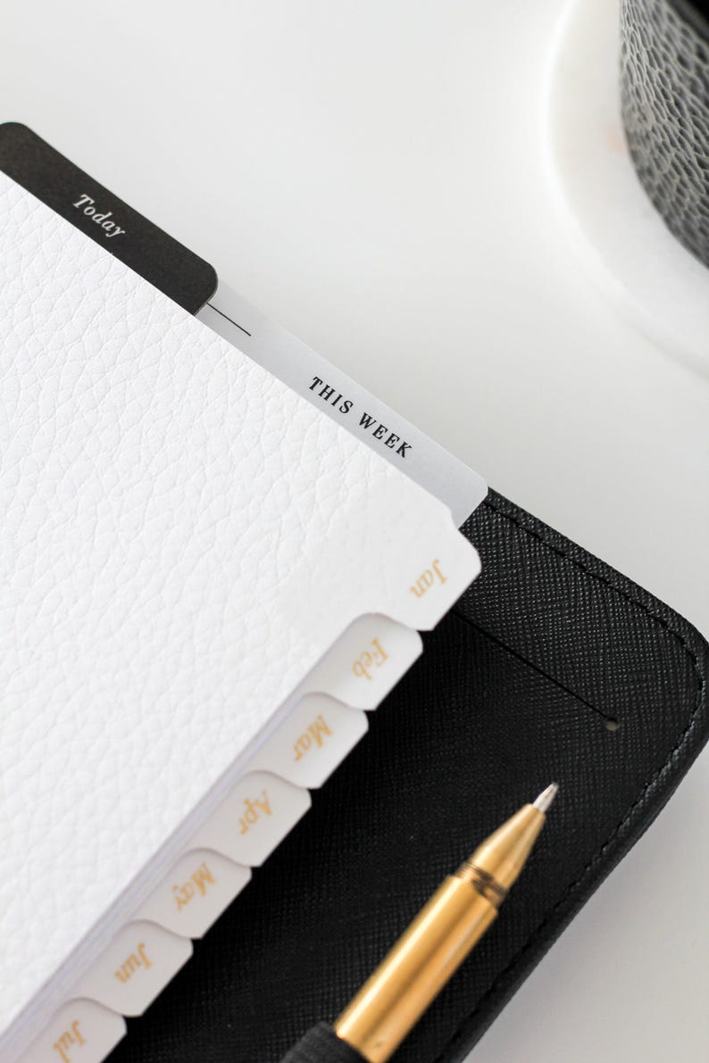 Segnapagina per planner in pergamena / Segnalibro per planner "Questa settimana" per A5 e Filofax personale e agenda LV / Divisore minimale in pergamena immagine 9