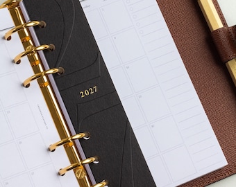 2027 Planner Page Marker | Embossed Planner Bookmark for A5, Personal, Pocket Filofax and Louis Vuitton Agendas