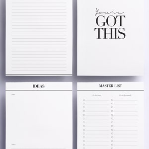 ULTIMATE Productivity, To Do List Work Printable Planner Pack, 21 A4, A5 and Half Size Organizer Pages: Day Planner, Project Planner zdjęcie 5