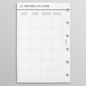 PRINTED MO2P Productivity Edition | Printed Pocket Size Monthly Inserts | Pocket Month On Two Pages | Printed Pocket Size Planners LV PM image 3