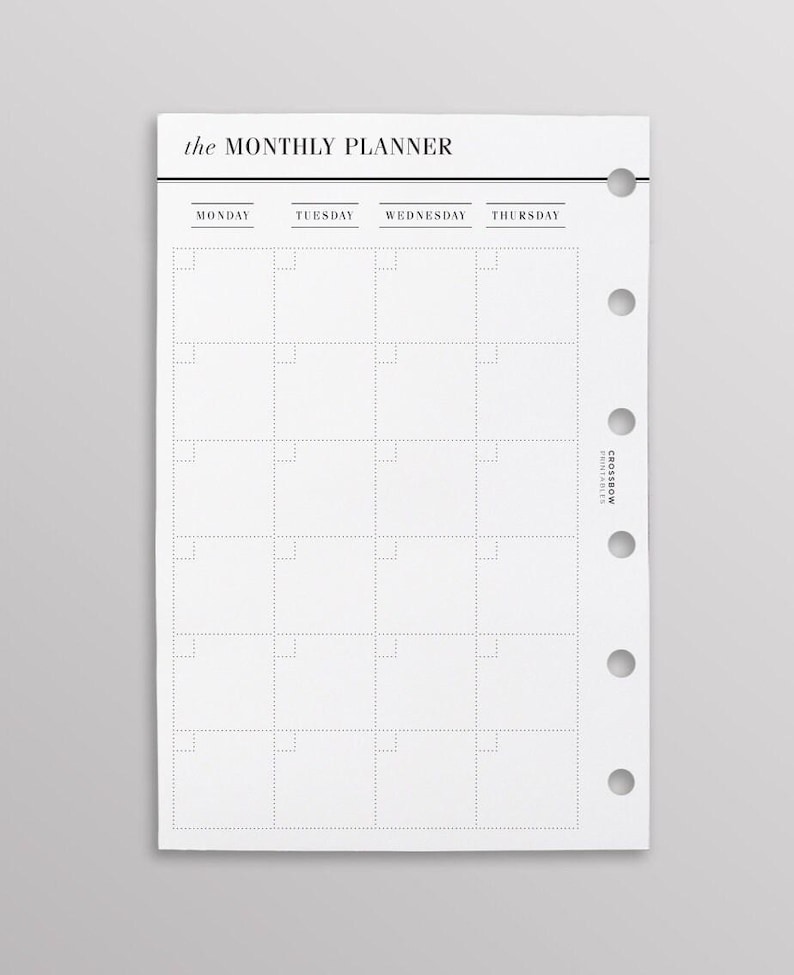 PRINTED MO2P Productivity Edition | Printed Pocket Size Monthly Inserts | Pocket Month On Two Pages | Printed Pocket Size Planners LV PM image 3
