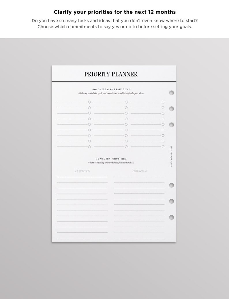 PRINTED Goal Planner Inserts Bundle - 12 Month Goal Setting Workbook | A5 Yearly Goals, Breakdowns and Monthly Goal Trackers | 64 Pages image 3