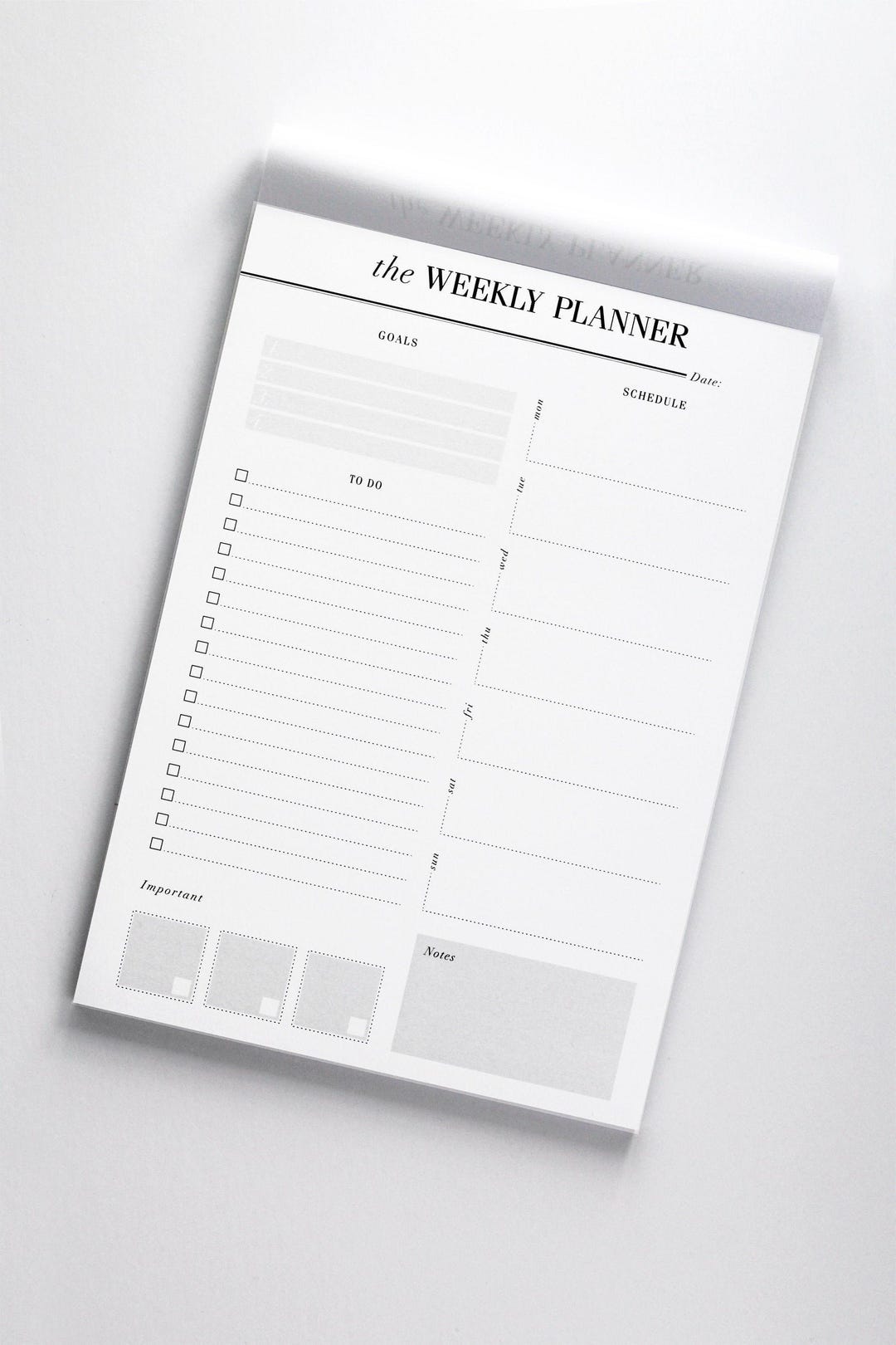 Weekly Planner Notepad / Desk Pad Planner / to Do List Notepad / A5 ...