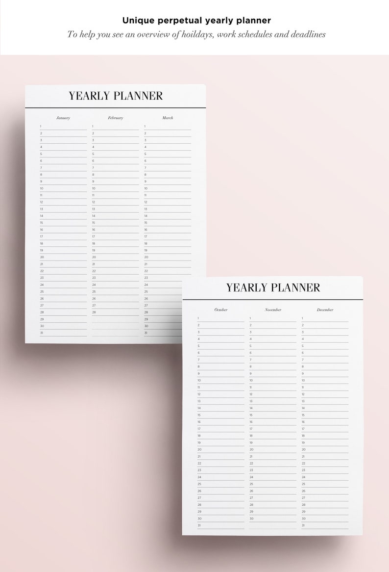 ULTIMATE Daily Planner Bundle, Printable Planner Inserts Kit: 20 Minimal Planner Essentials, Daily Planner, Weekly Agenda, To Do List, A5 image 5