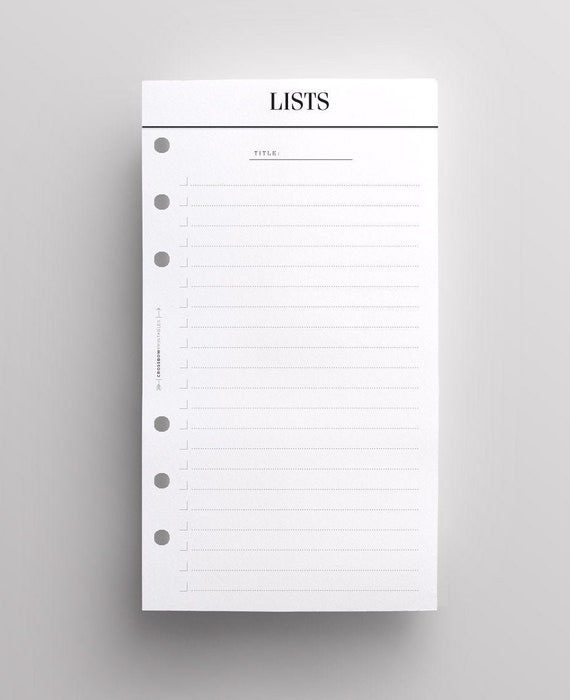 Printed Personal Size/a6 Daily Minimal Planner Inserts Meal -  UK in  2023