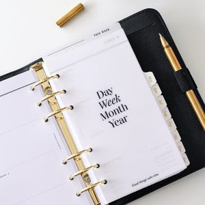 Segnapagina per planner in pergamena / Segnalibro per planner "Questa settimana" per A5 e Filofax personale e agenda LV / Divisore minimale in pergamena immagine 6