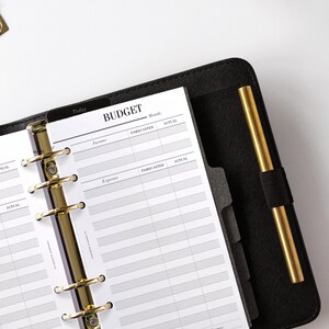 Recharges imprimées pour agenda personnel | Budget mensuel, agenda financier, recharges personnelles imprimées, Filofax Personal, Kikki K Medium image 2