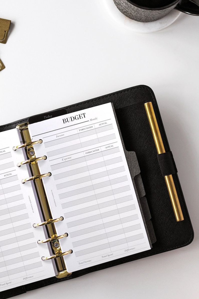 Recharges imprimées pour agenda personnel | Budget mensuel, agenda financier, recharges personnelles imprimées, Filofax Personal, Kikki K Medium image 2
