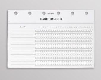 PRINTED Monthly Habit Tracker Pages | Pocket Size Task Checklist, Printed Pocket Planner Inserts, Pocket Size Inserts, Kikki K Small Inserts