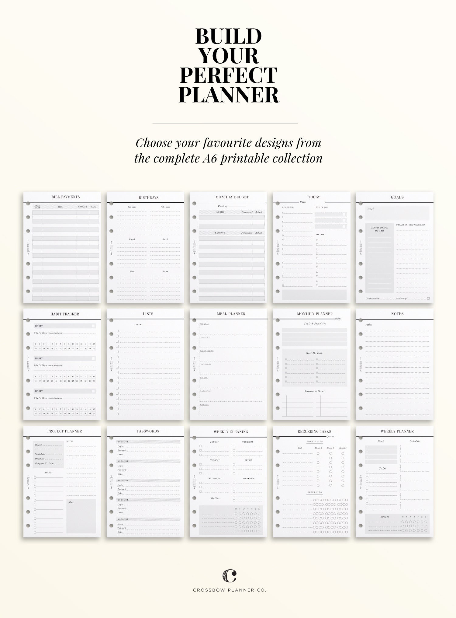 PRINTABLE A6 Month on Two Pages Printable A6 Monthly Calendar - Etsy UK
