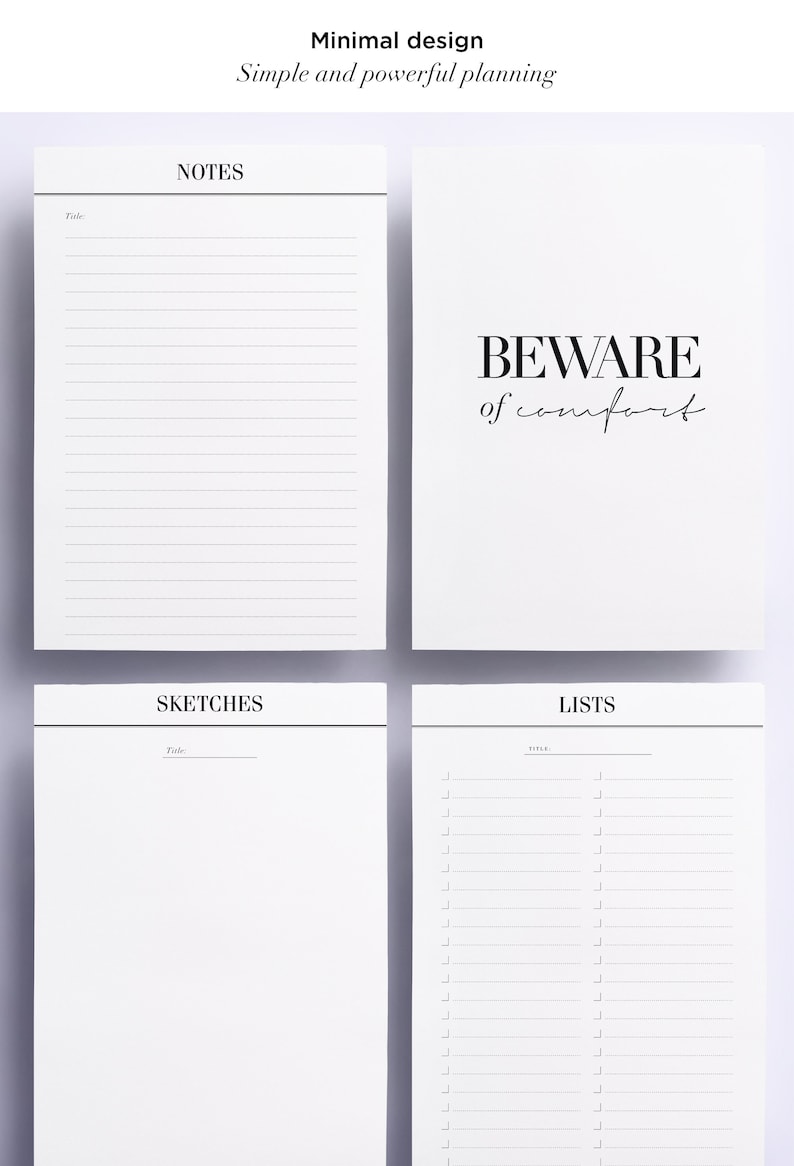 ULTIMATE Productivity, To Do List Work Printable Planner Pack, 21 A4, A5 and Half Size Organizer Pages: Day Planner, Project Planner zdjęcie 7