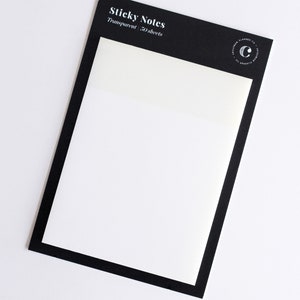 Transparent sticky notes Clear Memo Pad Premium Stationery Desk Accessories image 3