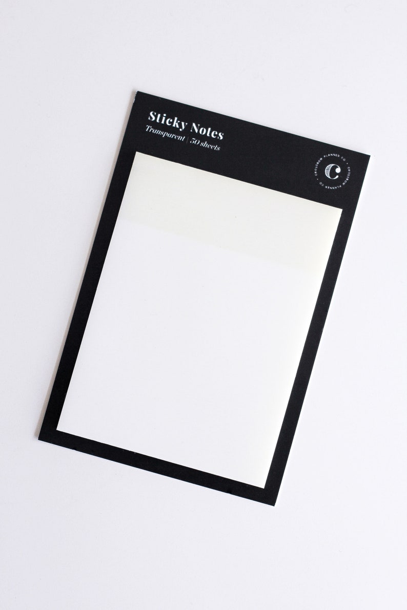 Transparent sticky notes Clear Memo Pad Premium Stationery Desk Accessories image 3