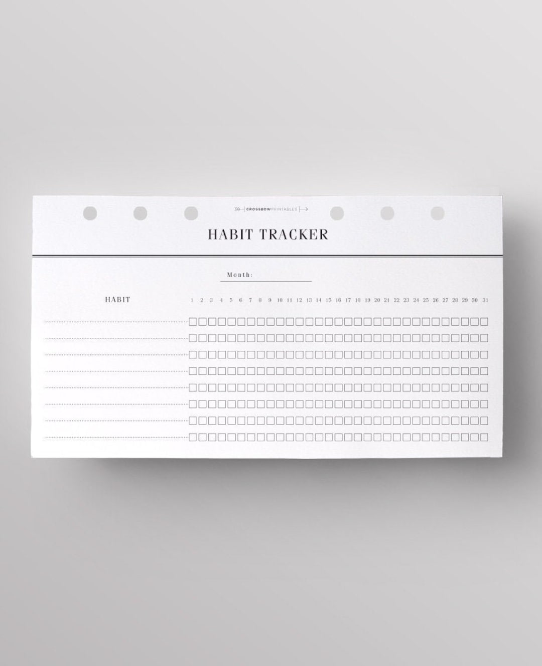 PRINTED Monthly Habit Tracker Personal Size | Printed Personal Planner ...
