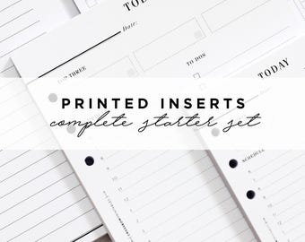A5 Planner Starter Kit, Planner Inserts Set, Printed Planner Inserts, Planner Pages, Planner Essentials Planner Insert Kit, A5 Filofax Setup