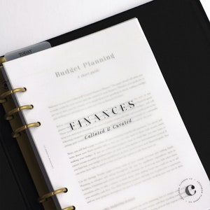 Budget Planner Collated & Curated Finance Binder 12 Month Financial Planner, Refillable and Reusable Gift for Couple, Gift for Student image 3