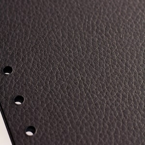Leather Card Monthly Dividers A5 & Personal Size Black, Grey and Gold Foil Minimal Planner Dividers with Laminated Tabs image 6