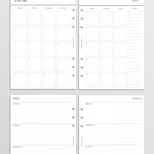 2026 gedruckte A5 Planer Einlagen | Wählen Sie Ihren Start Monat | Jahresplaner Einlagen, 2026 Filofax Einlagen Refill, datierte Einlagen LV GM Agenda Bild 8