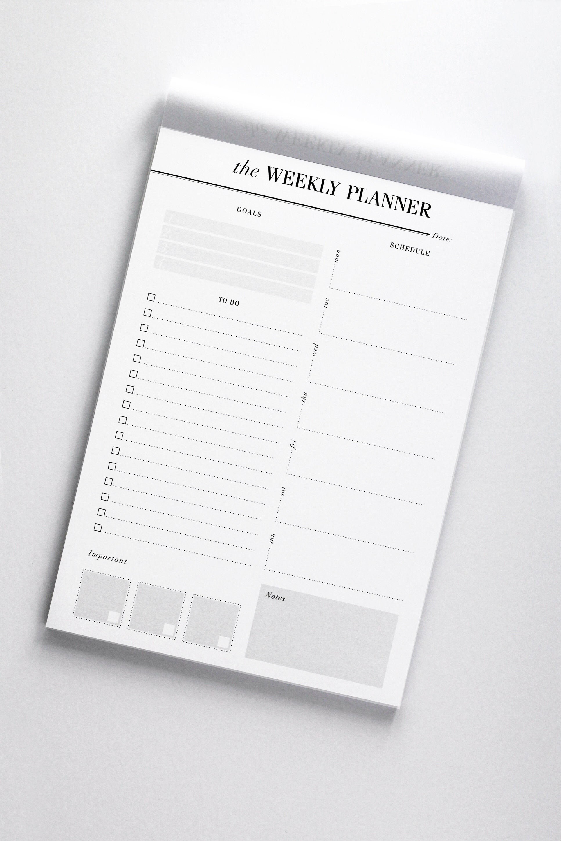 Weekly Planner Notepad / Desk Pad Planner / to Do List Notepad Etsy UK