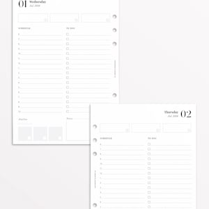 2026-2027 Daily Planner Inserts A5 | Printed Dated Day Per Page Planner Refill, 386 Pages, Dated Inserts for LV GM Agenda and Filofax image 5