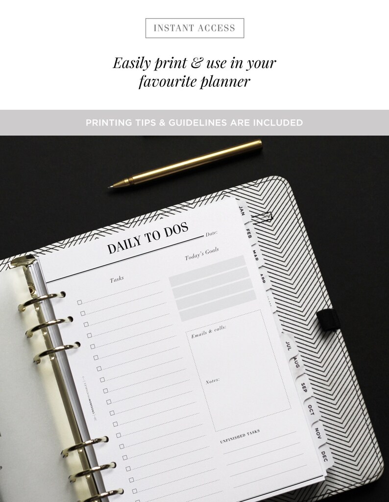 PRINTABLE A5 Daily to Do List A5 Daily Planner Printable - Etsy UK