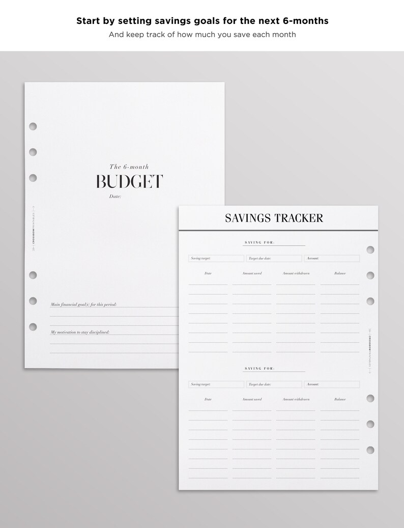 PRINTED A5 Budget Planner Inserts uk Monthly Budget Finance Etsy