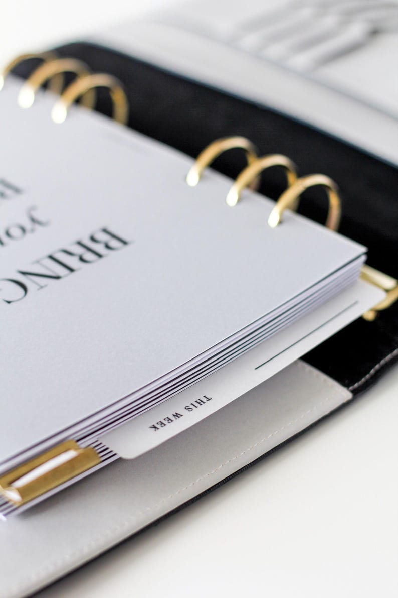 Segnapagina per planner in pergamena / Segnalibro per planner "Questa settimana" per A5 e Filofax personale e agenda LV / Divisore minimale in pergamena immagine 5