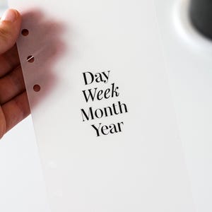 Segnapagina per planner in pergamena / Segnalibro per planner "Questa settimana" per A5 e Filofax personale e agenda LV / Divisore minimale in pergamena immagine 7