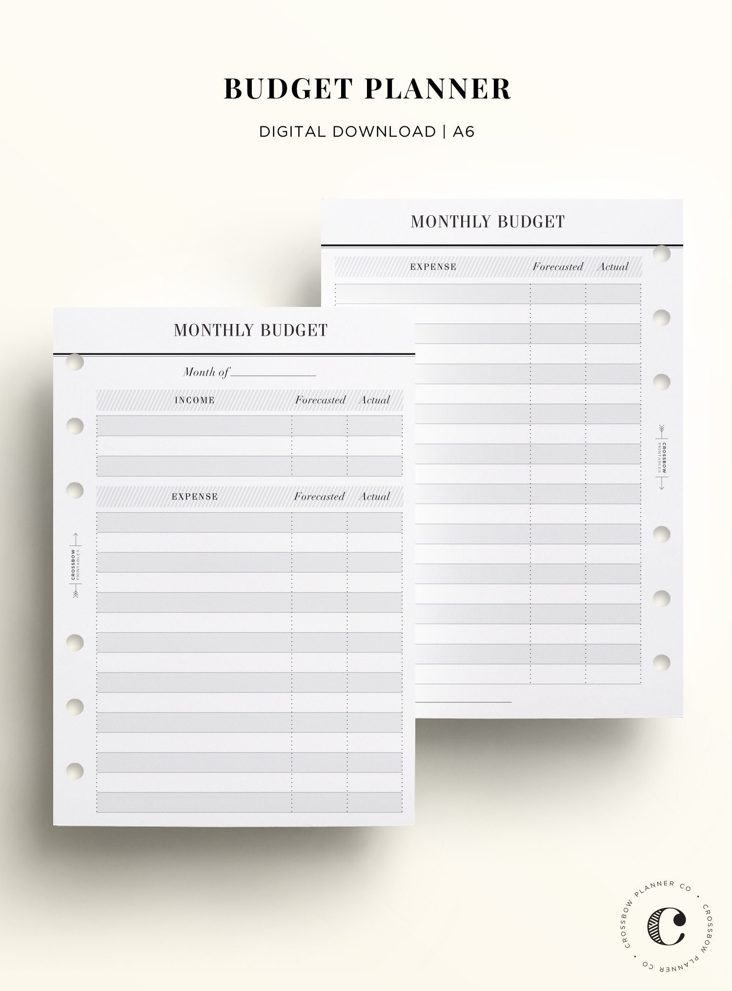 PRINTABLE A6 Budget Planner Inserts A6 Printable, Printable A6
