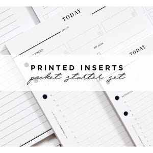 Pocket Size Planner Setup, Filofax Pocket Planner Starter Kit, Planner Inserts Bundle, Filofax Pocket Planner Pages Printed Kit