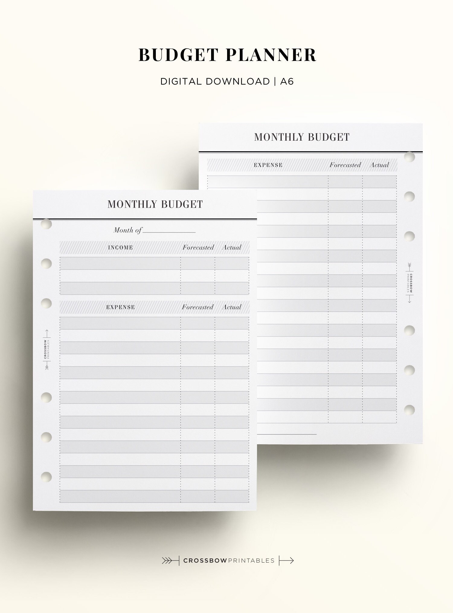 PRINTABLE A6 Budget Planner Inserts A6 Printable Printable A6 Etsy UK