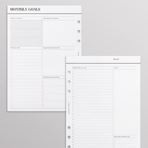 PRINTED Goal Planner Inserts Bundle - 12 Month Goal Setting Workbook | A5 Yearly Goals, Breakdowns and Monthly Goal Trackers | 64 Pages image 7