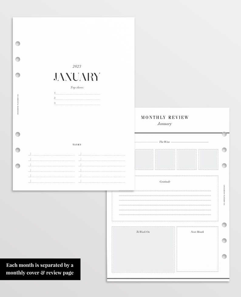 2023 Weekly Planner Inserts A5 Printed Weekly Diary Refill Etsy UK