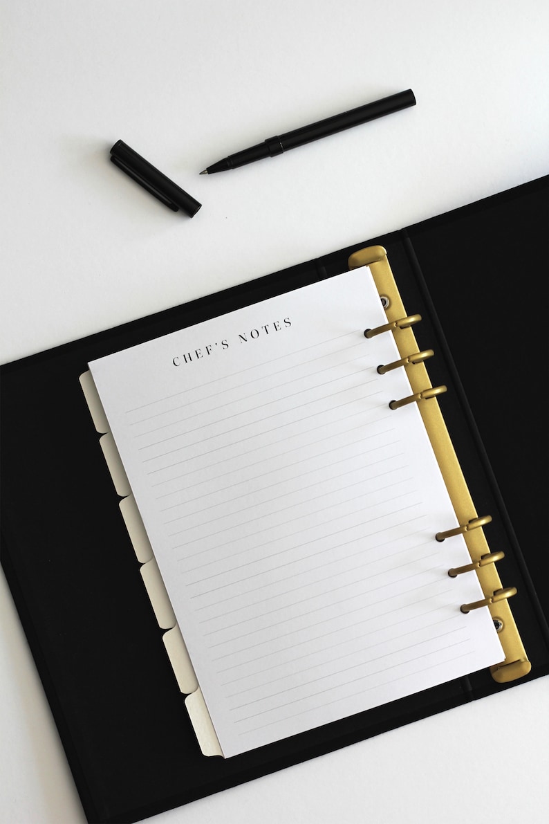 Recipe Binder Set Collated & Curated Recipe Book with Etsy