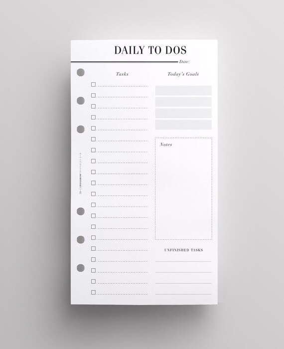 Daily and Weekly Planner Refill Pages