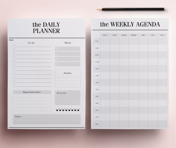 ultimate planner inserts bundle planner essentials kit to do etsy agenda planner