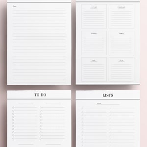 ULTIMATE Daily Planner Bundle, Printable Planner Inserts Kit: 20 Minimal Planner Essentials, Daily Planner, Weekly Agenda, To Do List, A5 image 6