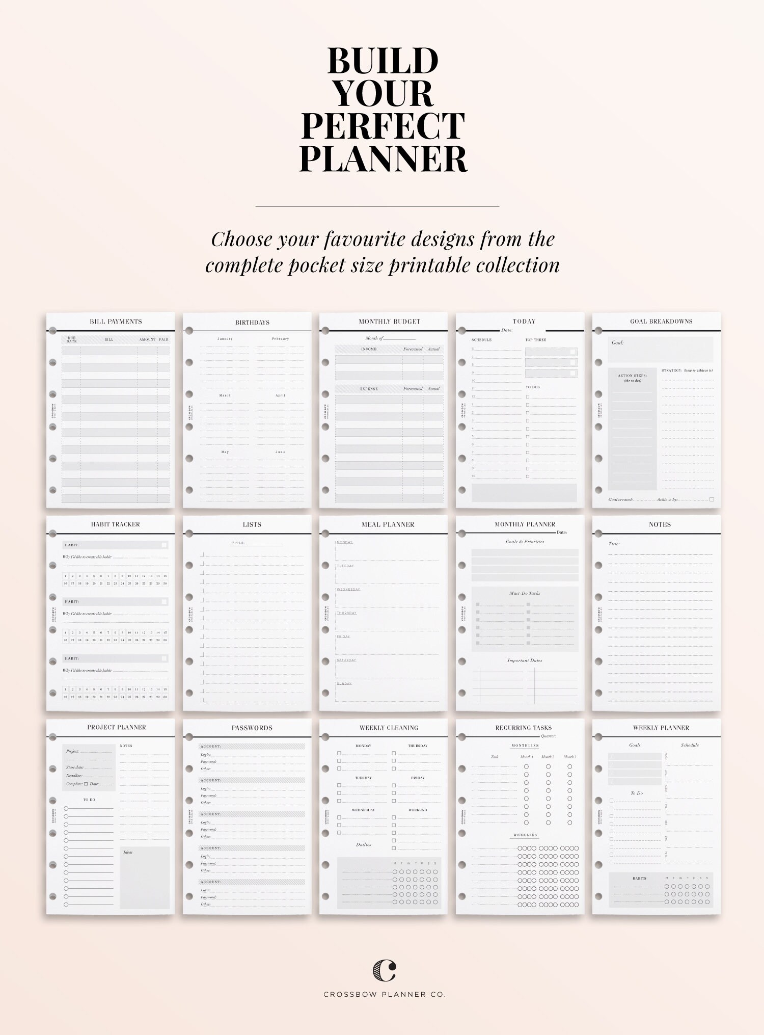 pocket-printable-monthly-calendar-pocket-monthly-on-1-page-printable-undated-monthly-overview-insert-pocket-size-planner-printable-etsy